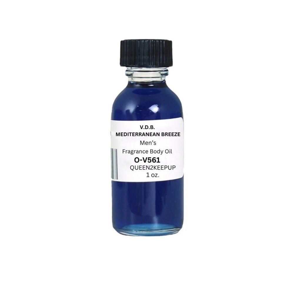 V.D.B. Mediterranean Breeze (Men) Body Oil 1 oz Fragrance All Natural Scent